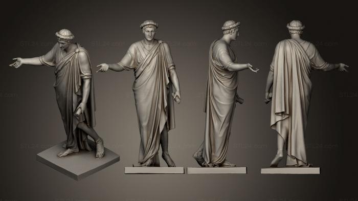 Статуи античные и исторические (Римлянин, STKA_1202) 3D модель для ЧПУ станка
